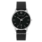 CHRIST VERRA CV 12425L-31 BLK Black Silver Silicone Strap